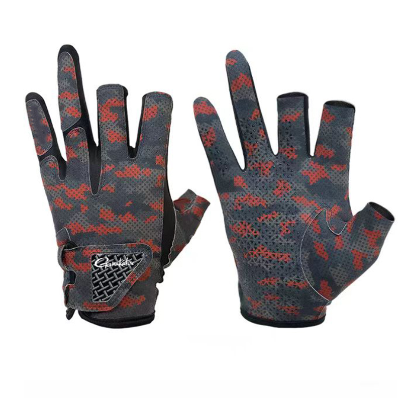 Cycling Glove Padded - Gamakatsu قفازات الصيد المضادة للانزلاق الصيف
