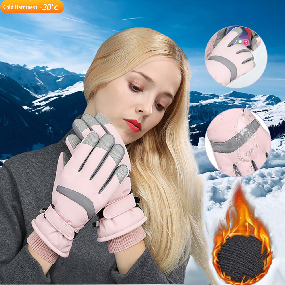 Ski Glove Waterproof - قفازات تزلج YANBIGUO للنساء والرجال، قفازات
