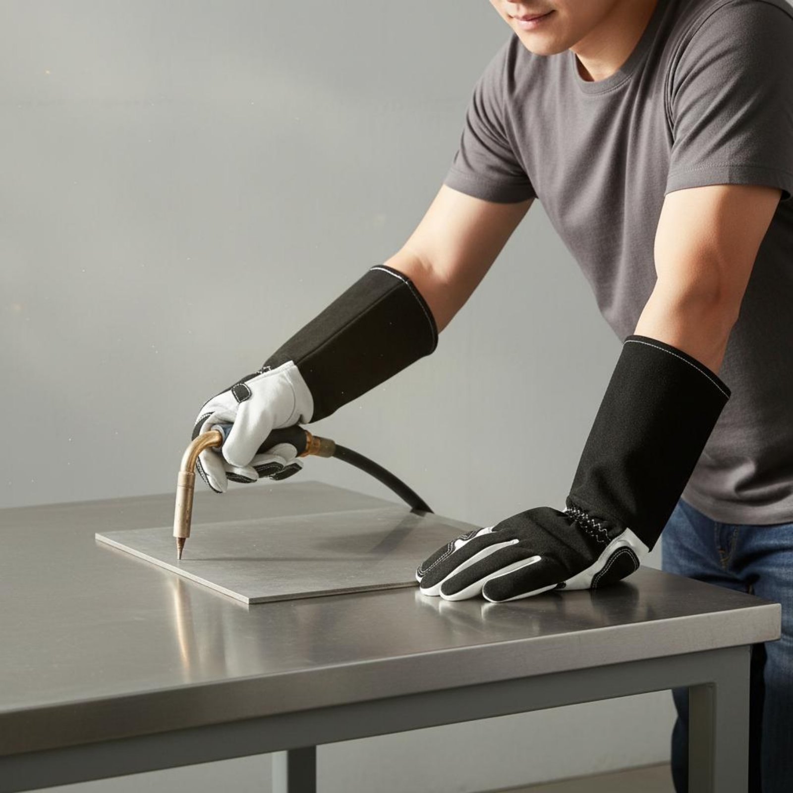 Heat Resistant Glove - قفازات عمل المعادن TIG بتصميم أصابع