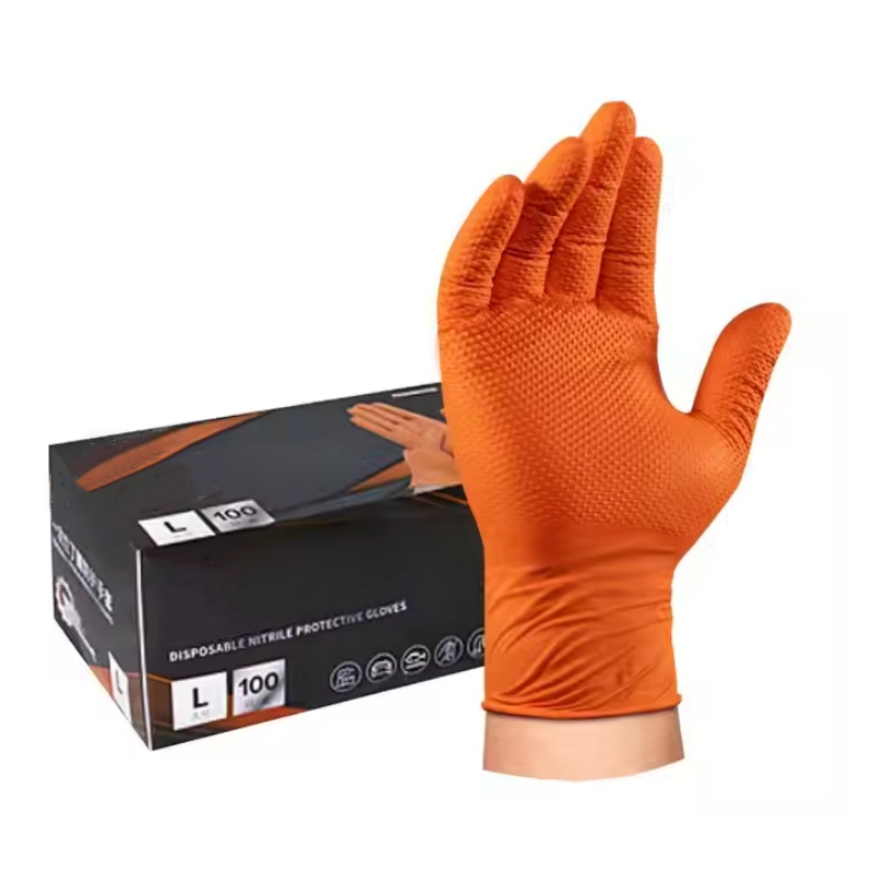 Nitrile Mechanic Glove - 8mil الثقيلة الصناعية البرتقال قفازات النتريل