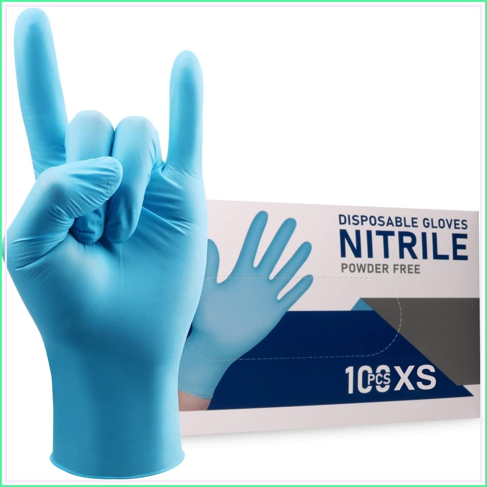 Exam Glove Nitrile - قفازات النتريل أحادية الاستخدام خالية من