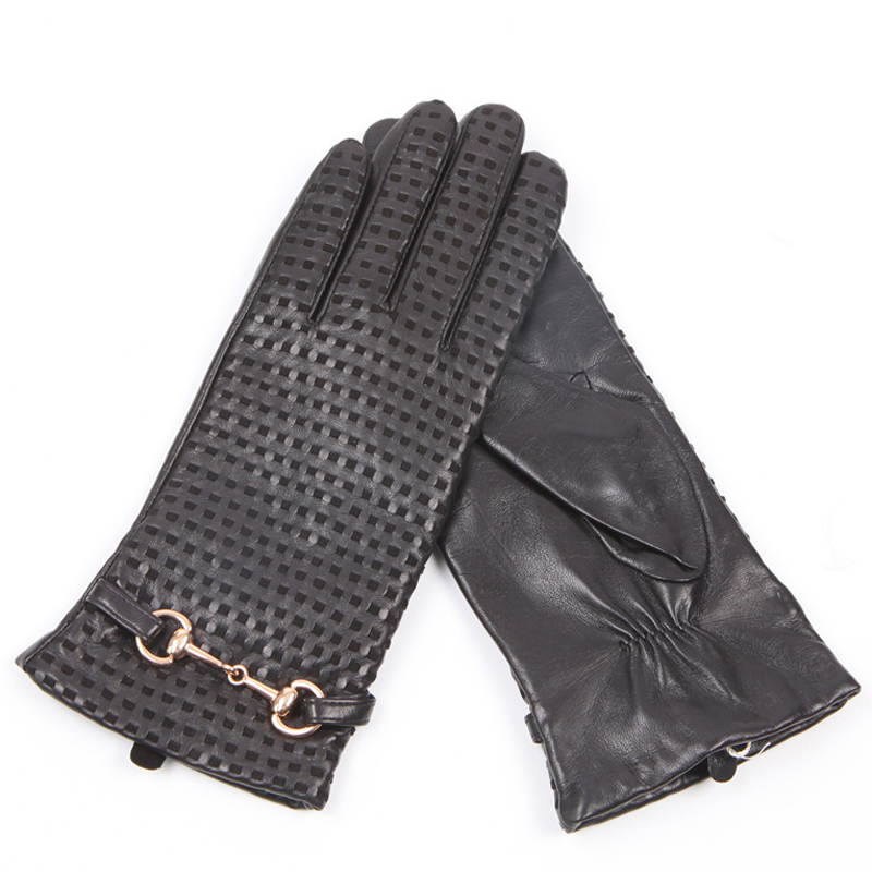 Wool Glove Lined - قفازات جلدية حقيقية الإناث الحرارية المستوردة
