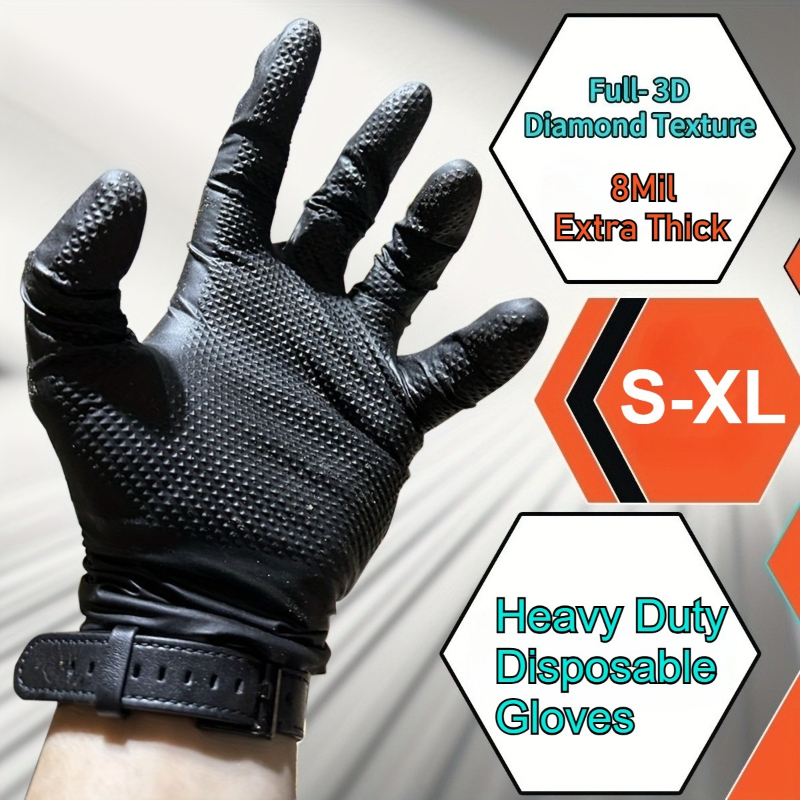 Nitrile Mechanic Glove - قفازات النتريل شديدة التحمل سميكة للغاية