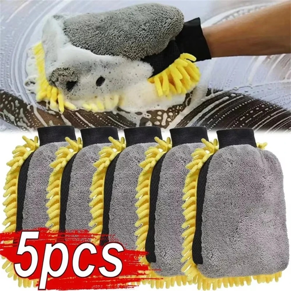 Gardening Glove Waterproof - 1/5 قطعة قفازات غسيل السيارات مقاوم