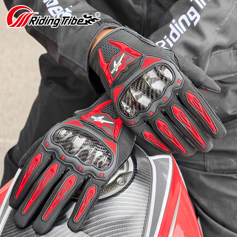 Motorcycle Glove Knuckle - قفازات RidingTribe للدراجات النارية، قفازات صيفية