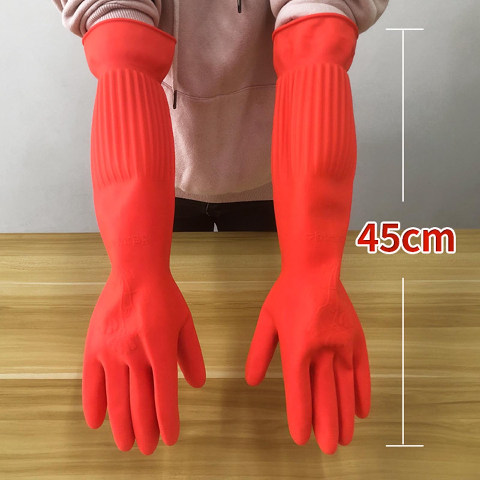 Dish Glove Rubber - 1 زوج مرنة مريحة المطاط قفازات