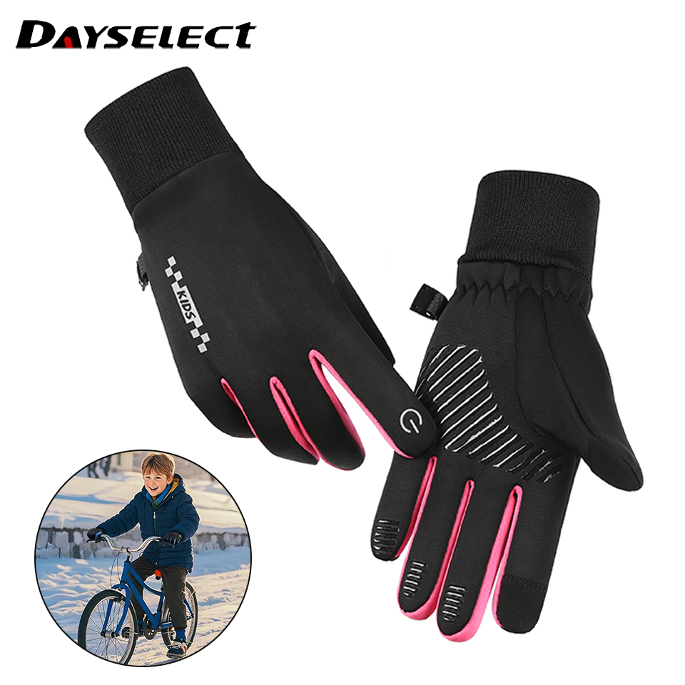 Ski Glove Waterproof - الشتاء قفازات الأطفال مبطن الرياح الدافئة