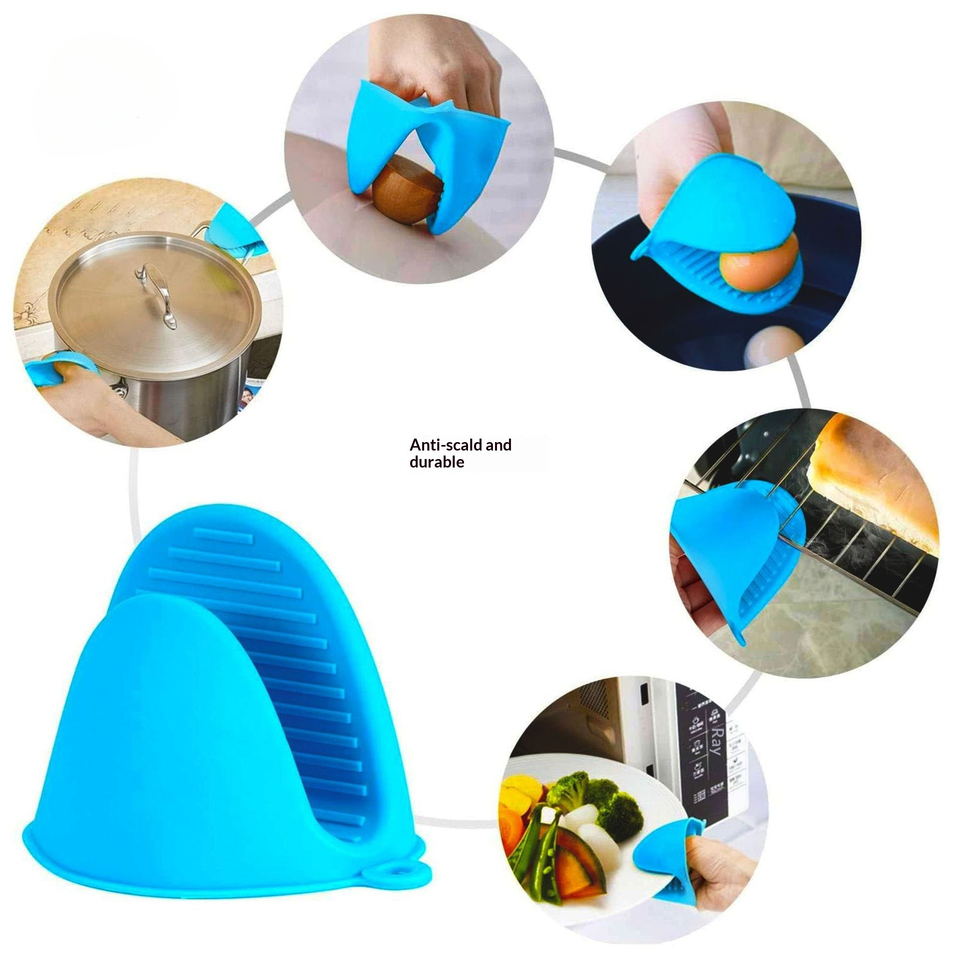 Oven Mitt Silicone - قفازات سيليكون مضادة للحرارة لأفران الميكروويف