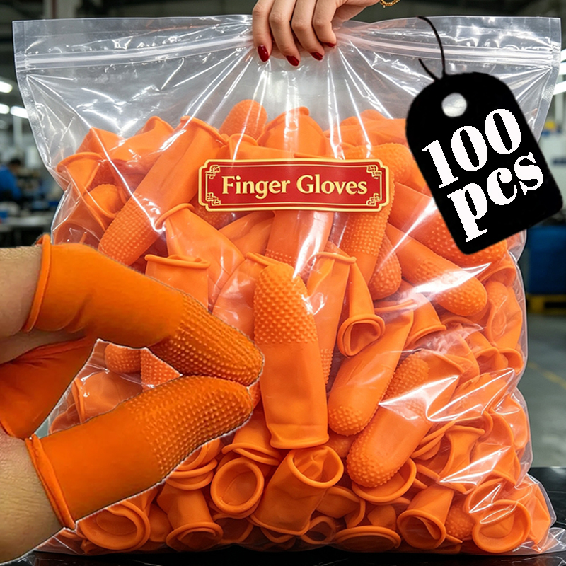 Latex Disposable Glove - 100/10 قطعة أغطية أصابع مطاطية للاستخدام