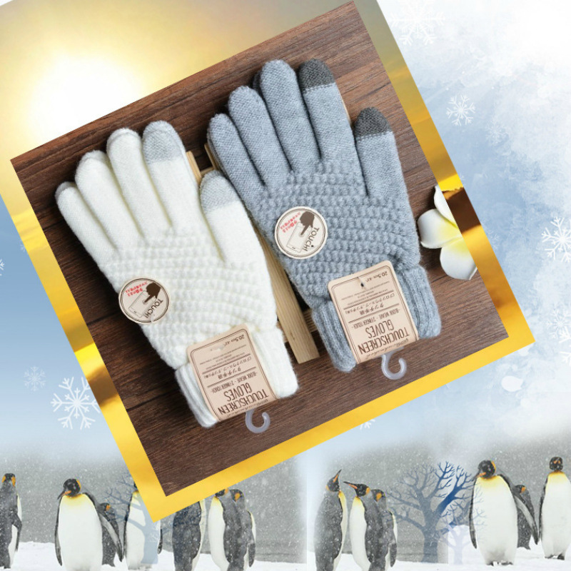 Magic Touch Glove - الخريف الشتاء جديد أرنب الشعر طبقة