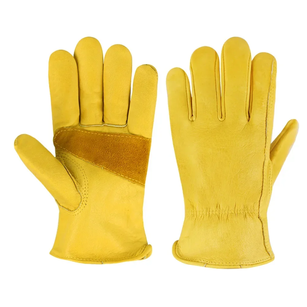 Leather Driving Glove - قفازات عمل جلدية آمنة للحدائق وقيادة