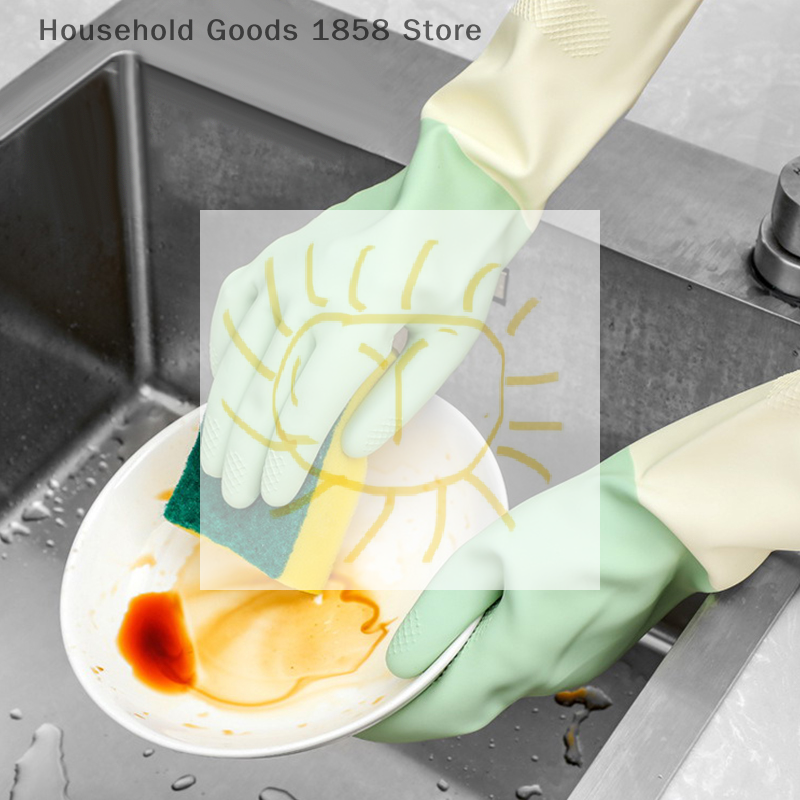 Dish Glove Rubber - قفازات مطبخ سميكة، قفازات غسيل الأطباق