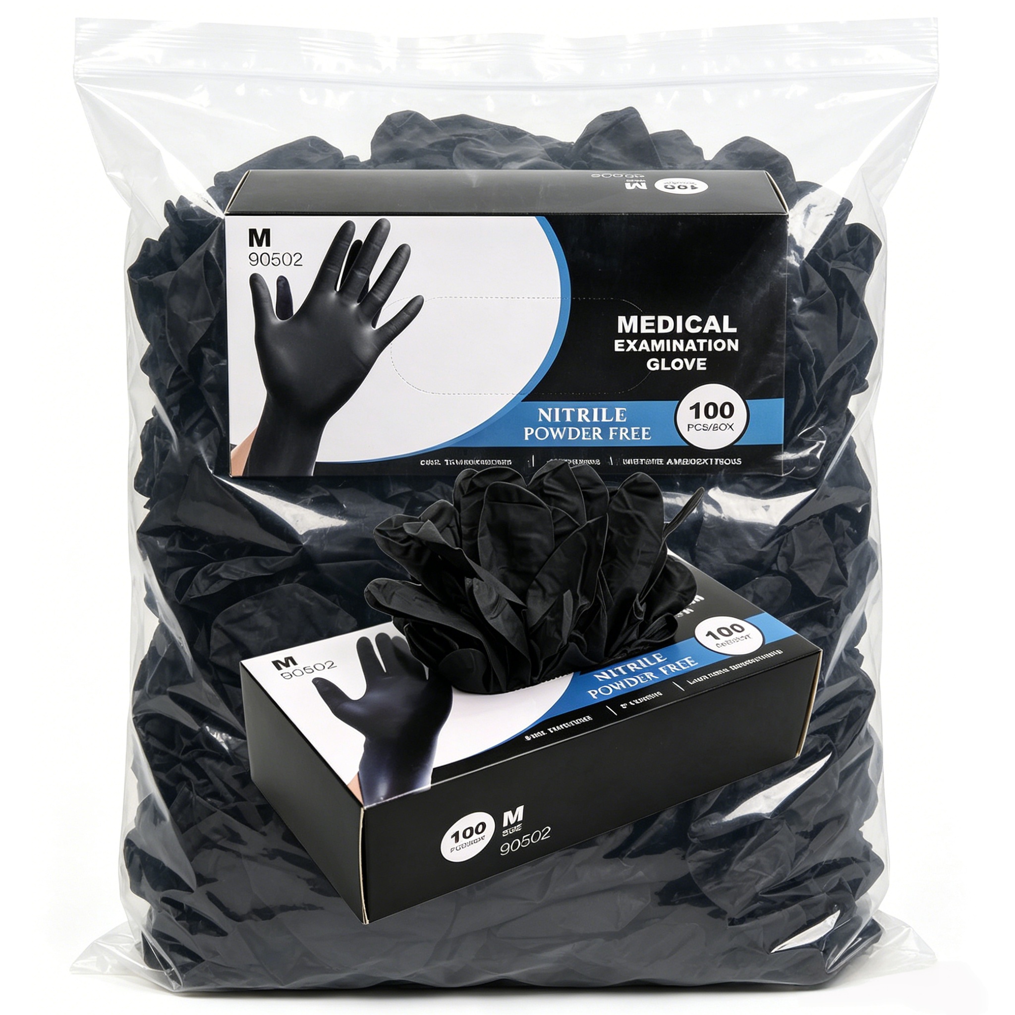 Nitrile Mechanic Glove - قفازات النتريل السوداء للاستخدام مرة واحدة