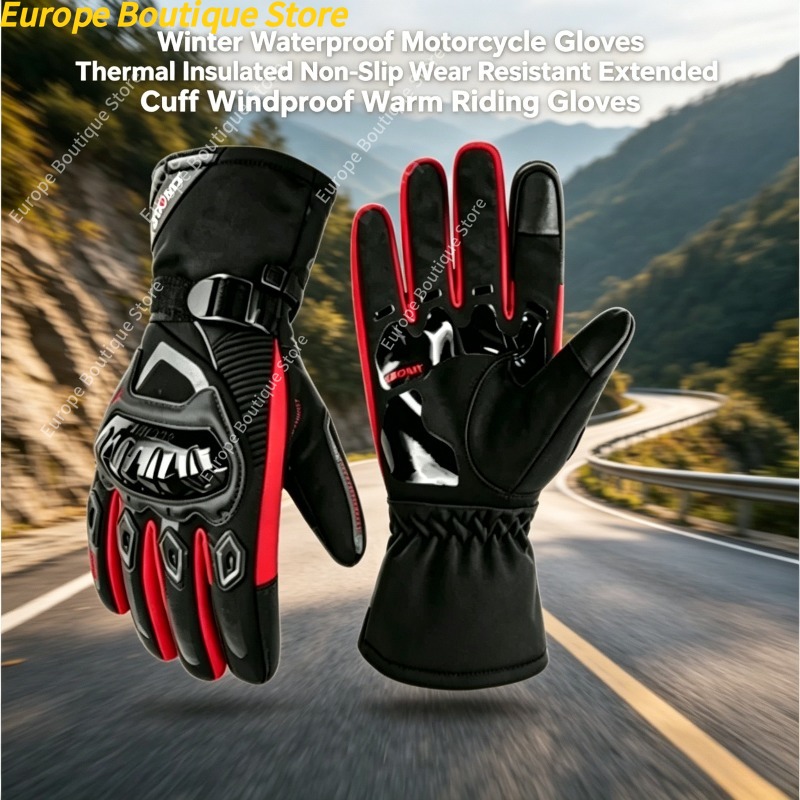 Winter Glove Insulated - قفازات دراجات نارية شتوية مقاومة للماء
