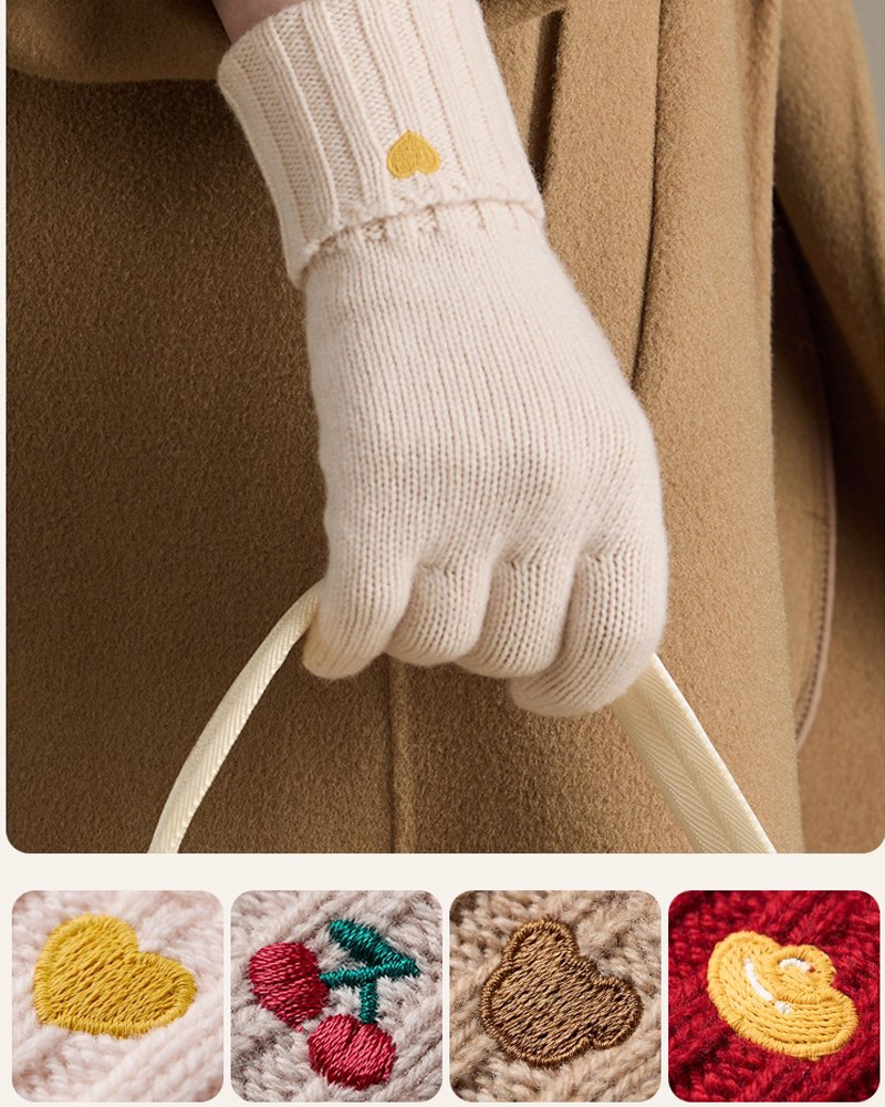 Wool Glove Lined - 100% الصوف قبعة شتوية قبعة وشاح