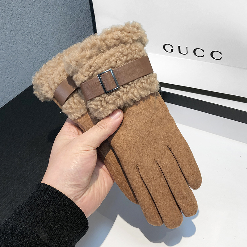 Wool Glove Lined - قفازات الشتاء النسائية سميكة الدافئة قفازات