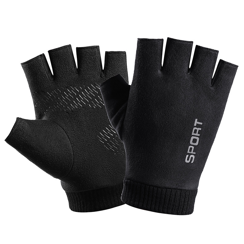 Leather Driving Glove - الرجال الشتاء جلد الغزال أفخم سميكة