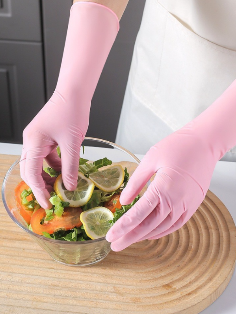 Rubber Glove Cleaning - قفازات طويلة للاستخدام مرة واحدة بطول