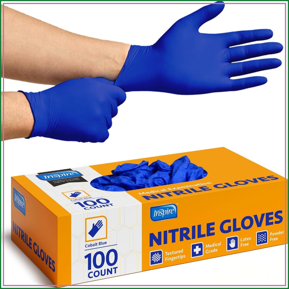 قفازات نيتريل زرقاء كوبالت للا - مراجعة Exam Glove Nitrile وسعره