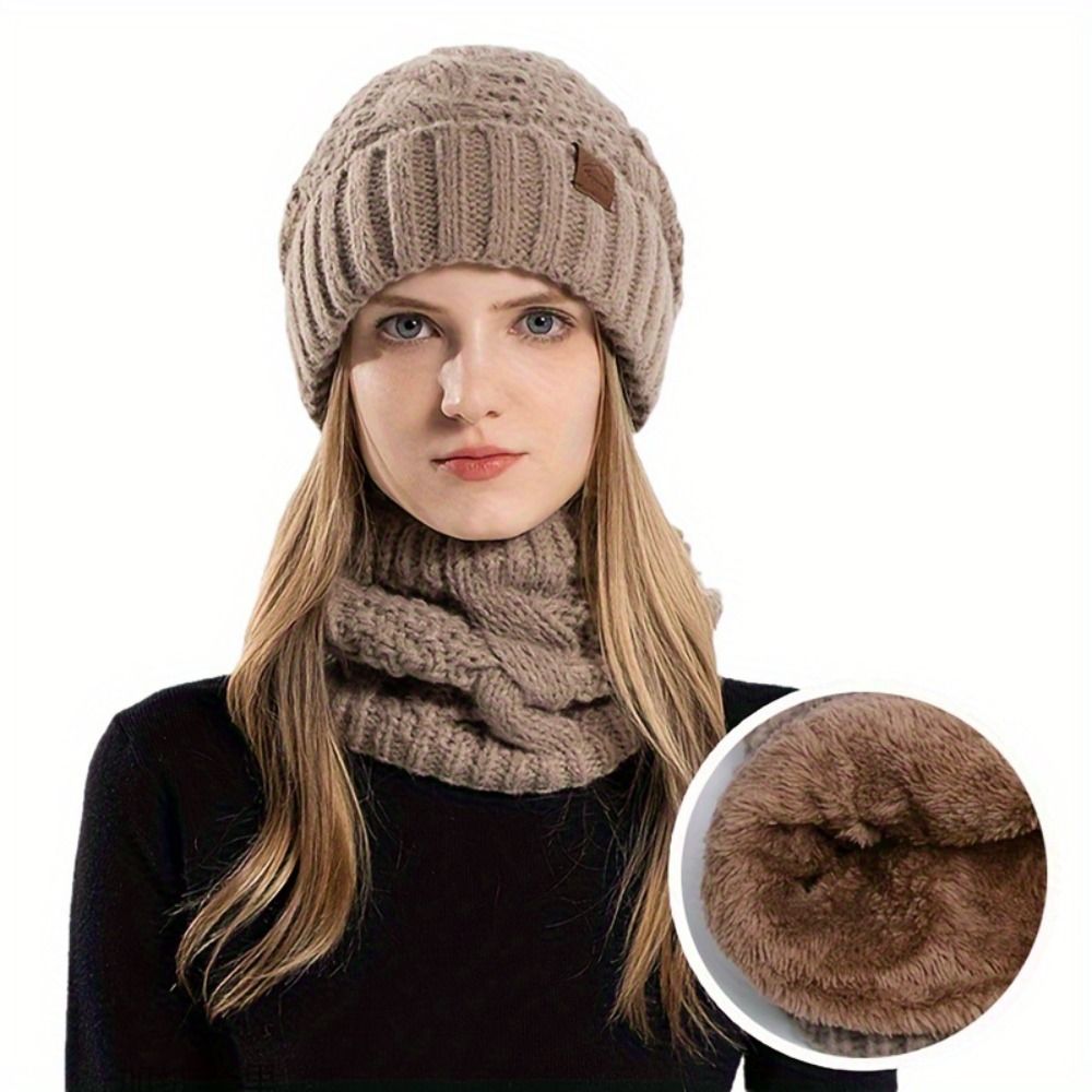 طقم قبعة وشاح شتوي ناعم مبطن ب - مراجعة Wool Glove Lined وسعره
