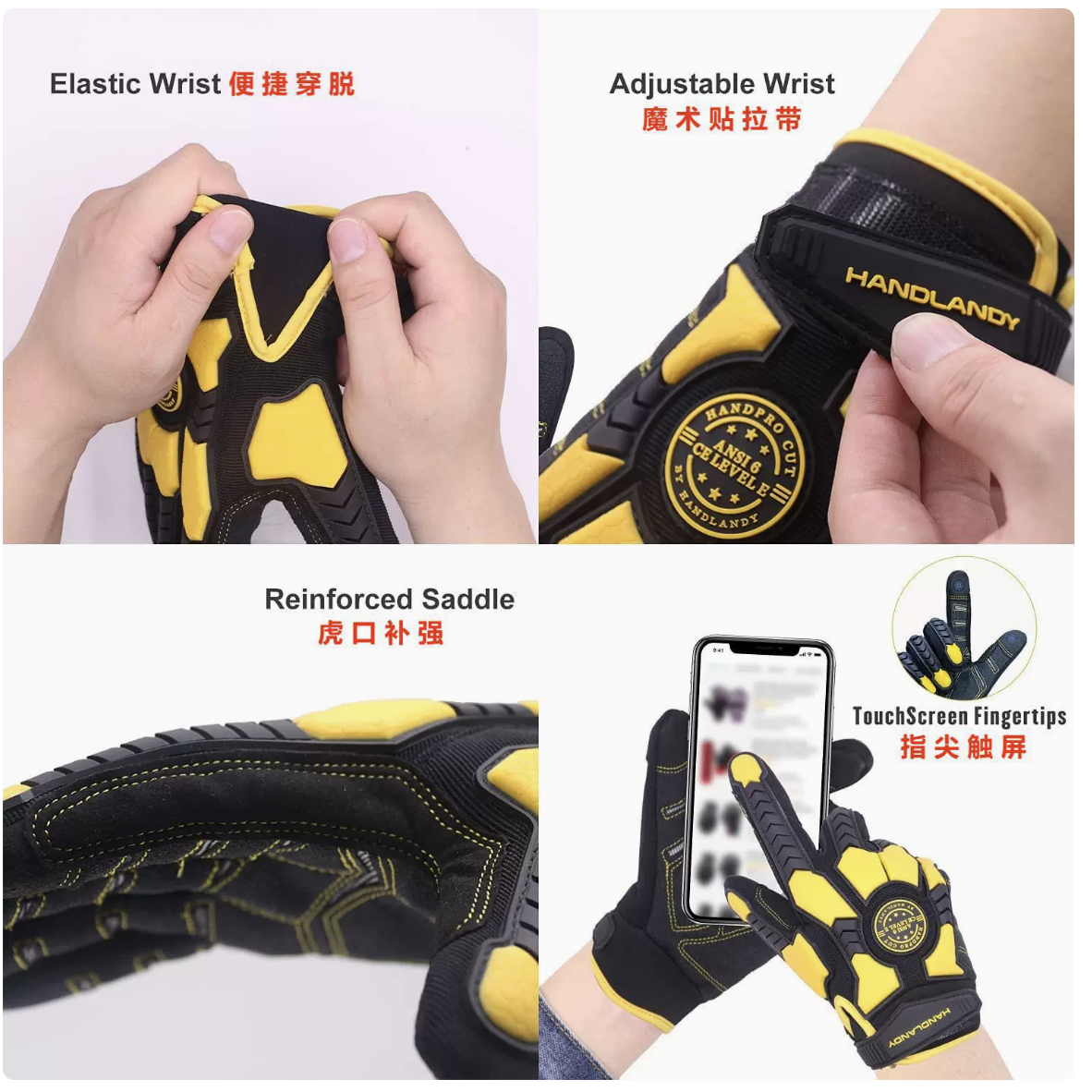 قفازات عمل متينة، قفازات واقية - مراجعة Work Glove Impact وسعره