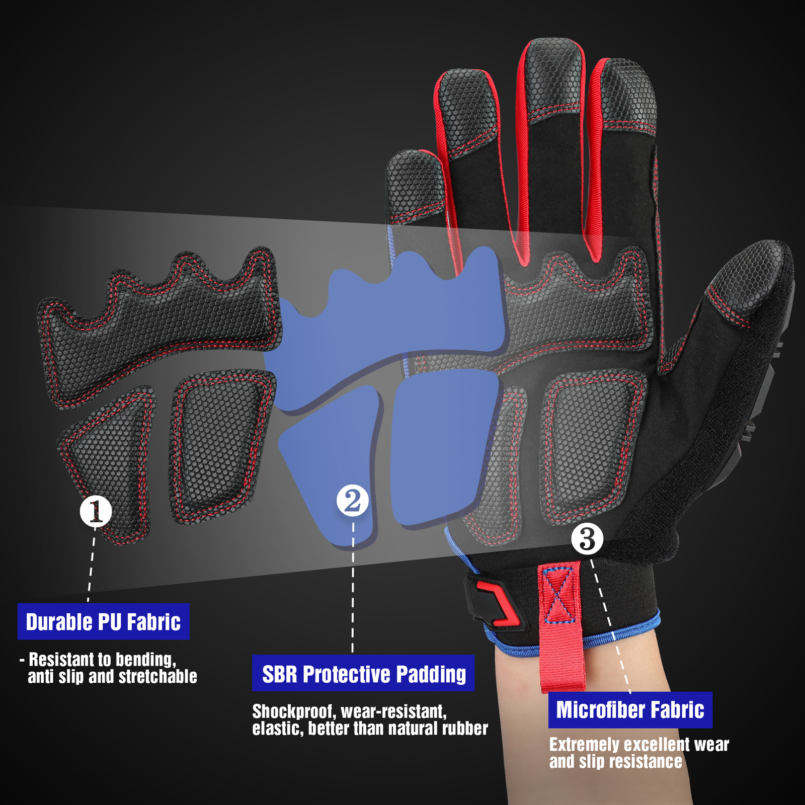قفازات العمل الشاقة WORKPRO شا - مراجعة Work Glove Impact وسعره