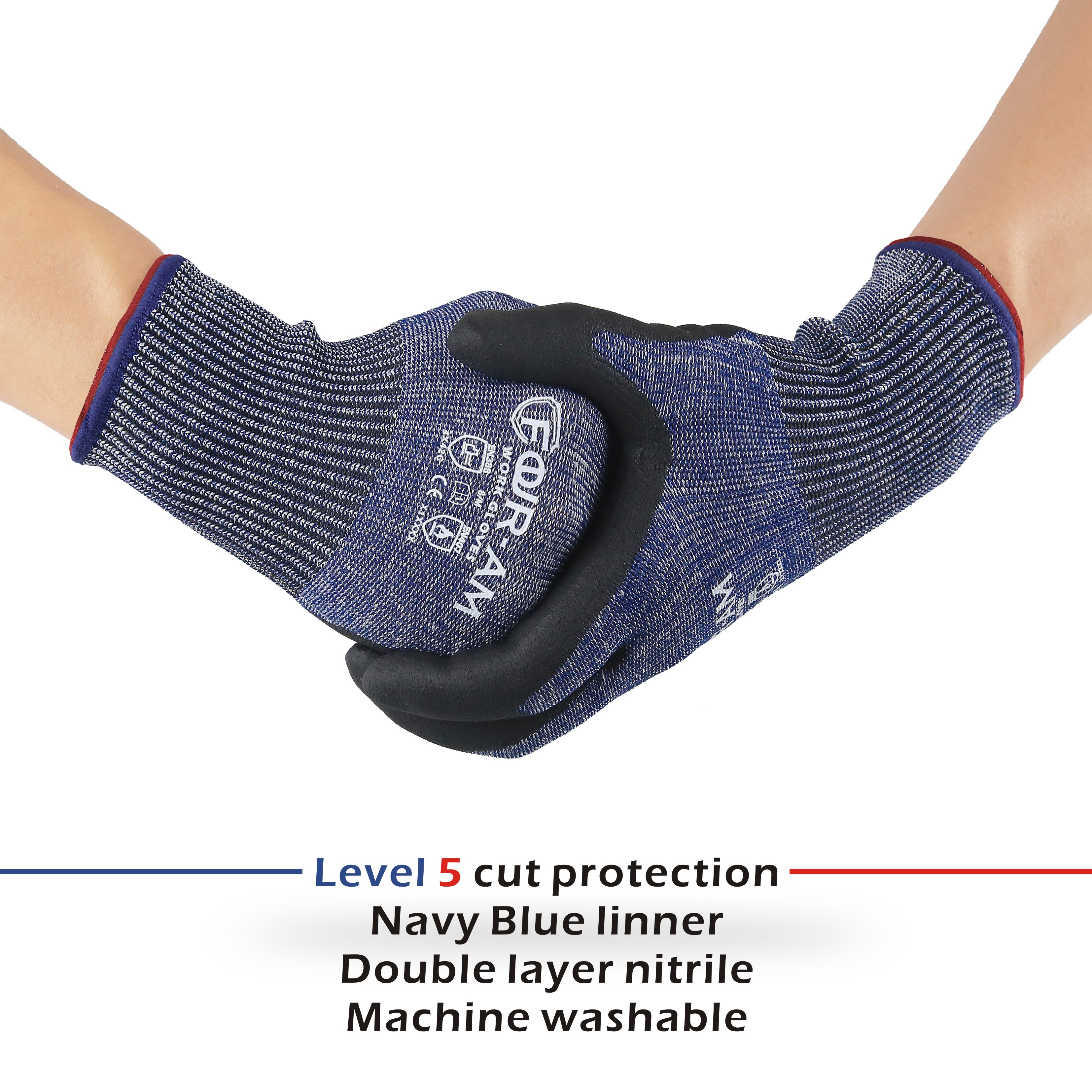 1/3 زوج، قفازات مقاومة للقطع م - مراجعة Nitrile Mechanic Glove وسعره