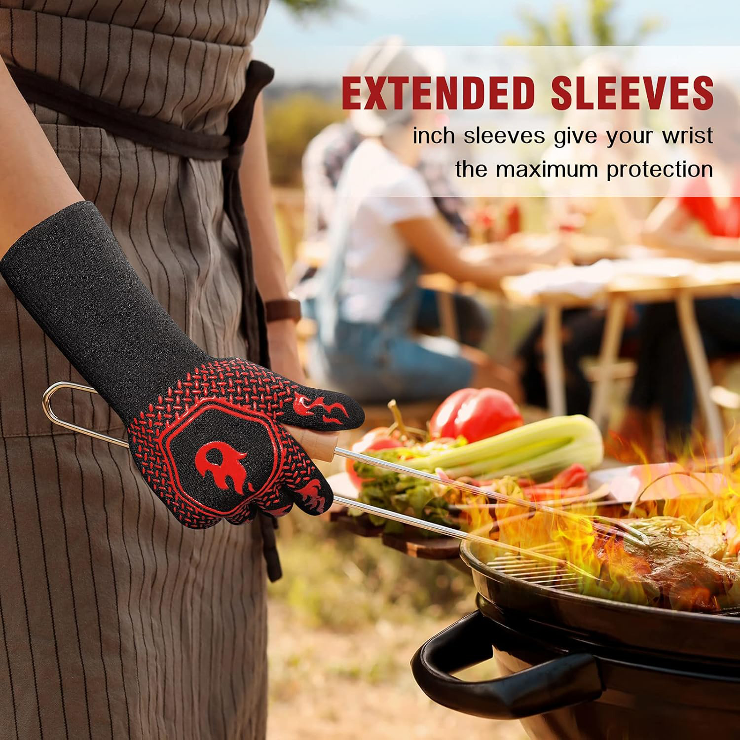 قفازات شواء للشواء مقاومة لدرج - مراجعة Oven Mitt Silicone وسعره