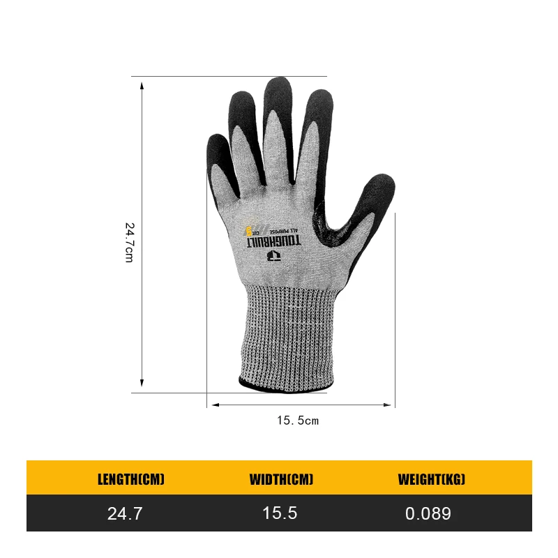 TOUGHBUILT TB-P2-112-5-L النتر - مراجعة Nitrile Mechanic Glove وسعره