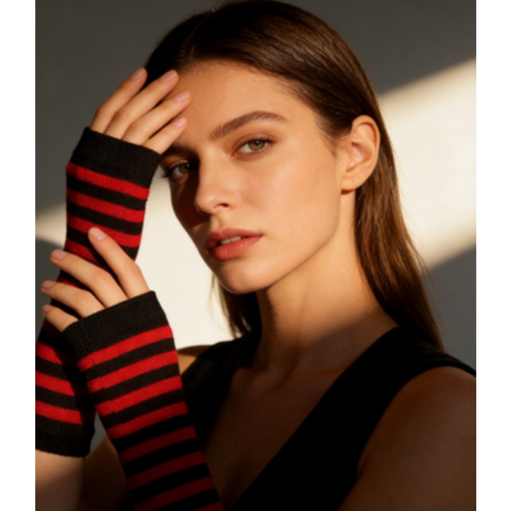 قفازات PESENAR بدون أصابع مخطط - مراجعة Fingerless Glove Knit وسعره