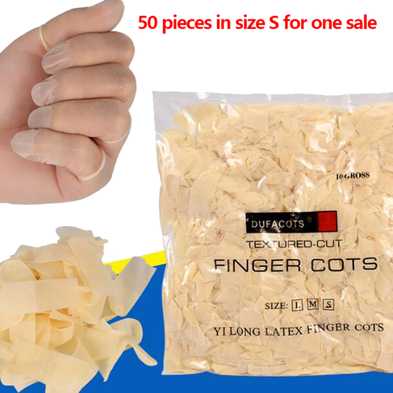 50 قطعة/عبوة أغطية أصابع لاتكس - مراجعة Latex Disposable Glove وسعره