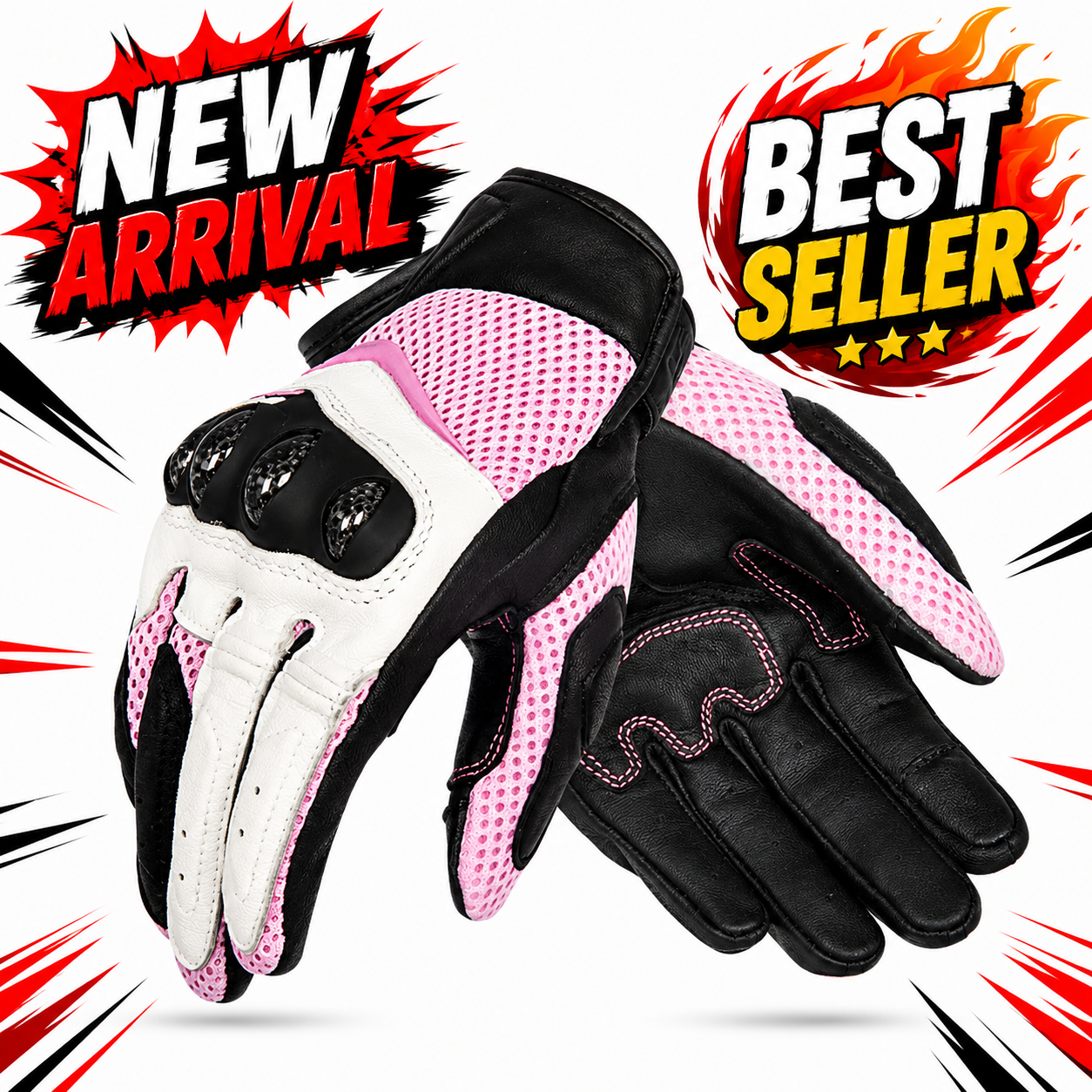 قفازات دراجات نارية نسائية من  - مراجعة Motorcycle Glove Knuckle وسعره