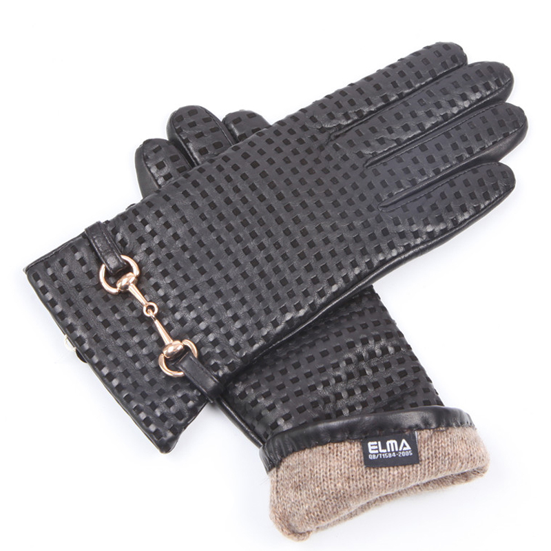 قفازات جلدية حقيقية الإناث الح - مراجعة Wool Glove Lined وسعره