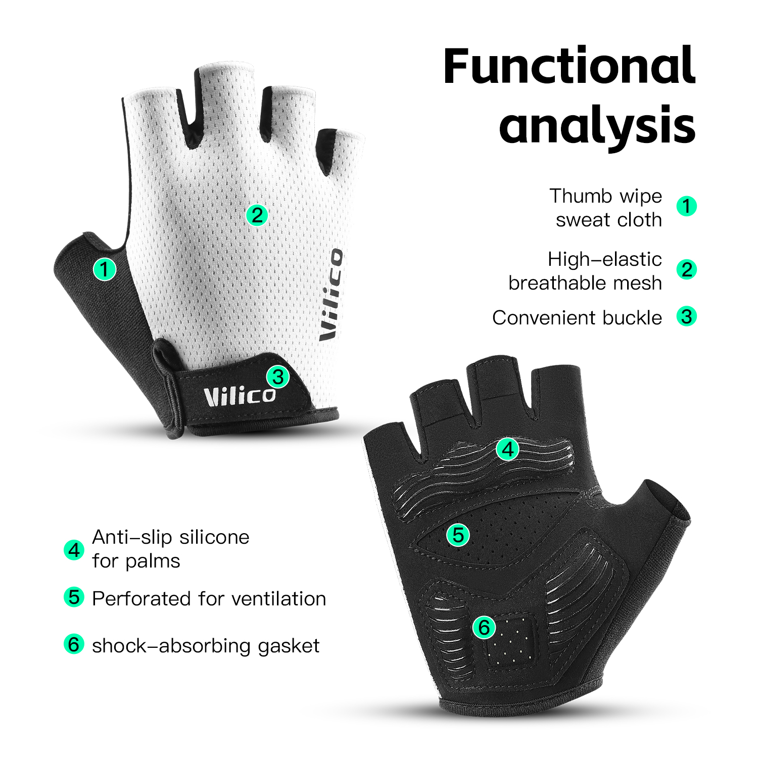 قفازات ركوب الدراجات نصف الأصا - مراجعة Workout Glove Gym وسعره