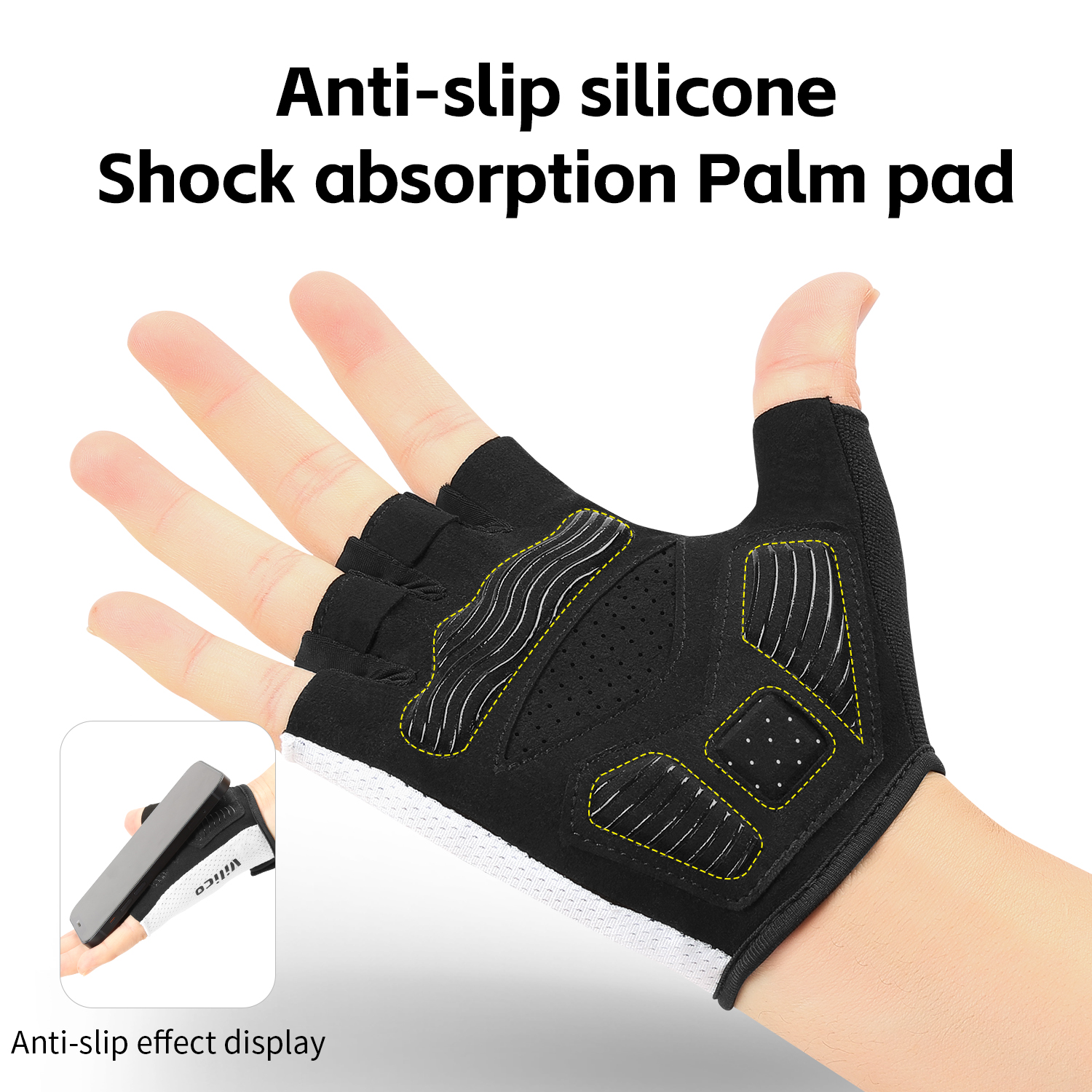 قفازات ركوب الدراجات نصف الأصا - مراجعة Workout Glove Gym وسعره