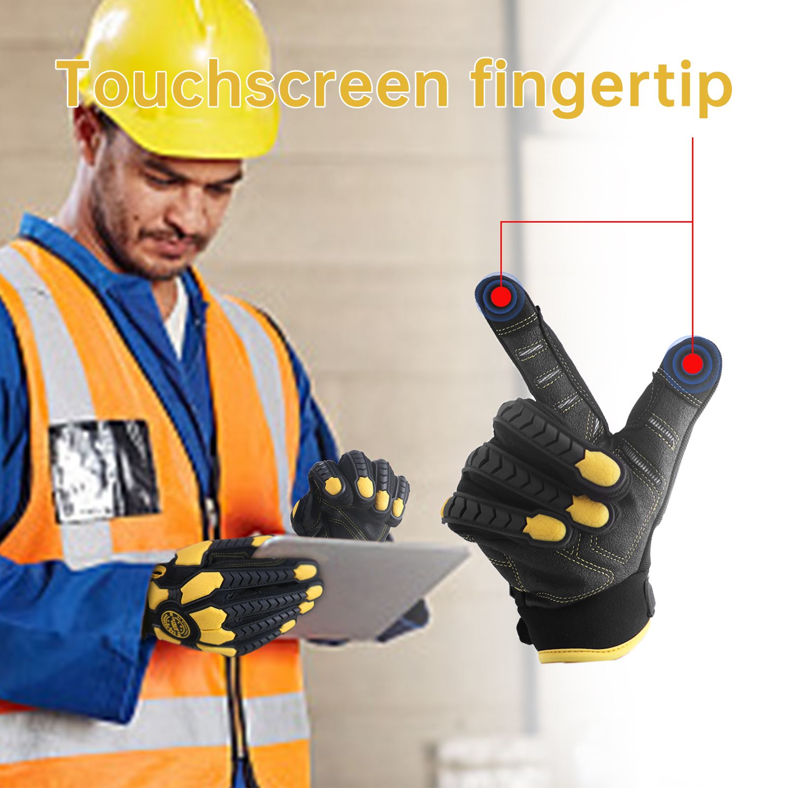 قفازات عمل صناعية شديدة التحمل - مراجعة Work Glove Impact وسعره