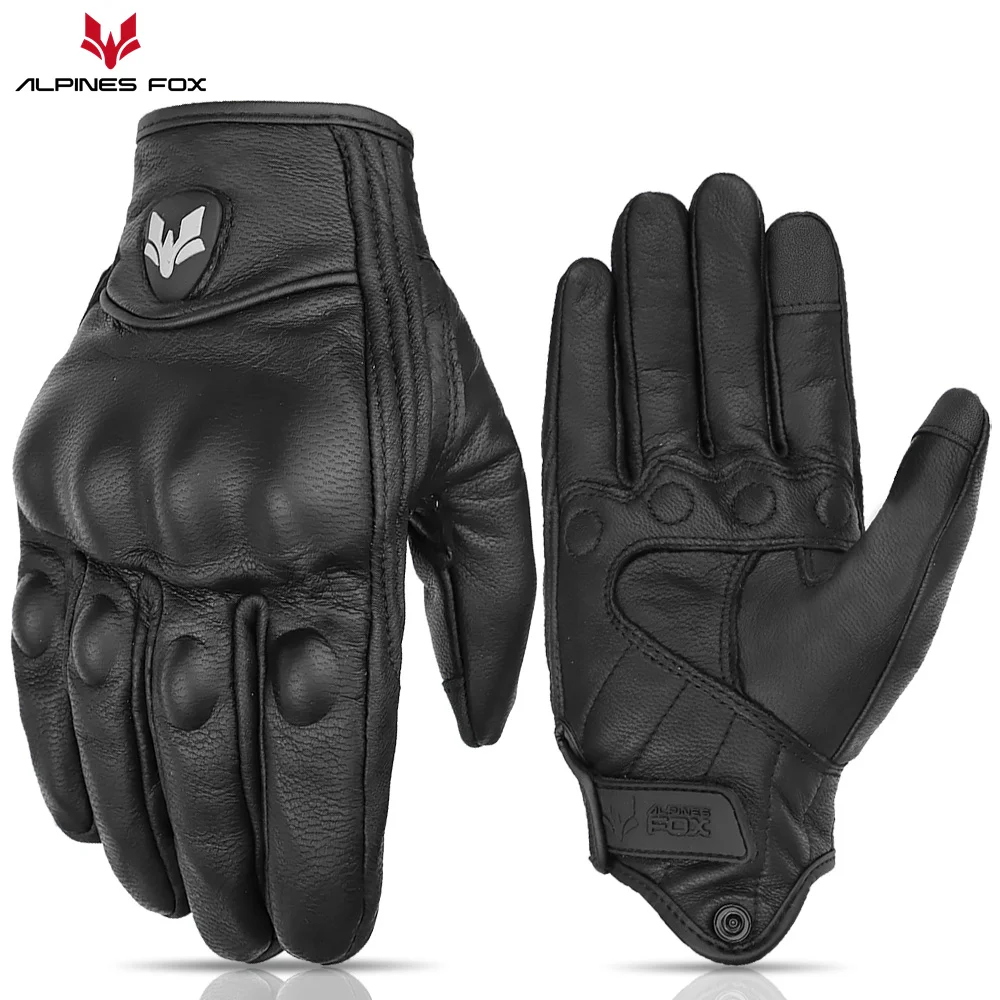 قفازات جلدية عتيقة للدراجات ال - مراجعة Motorcycle Glove Knuckle وسعره