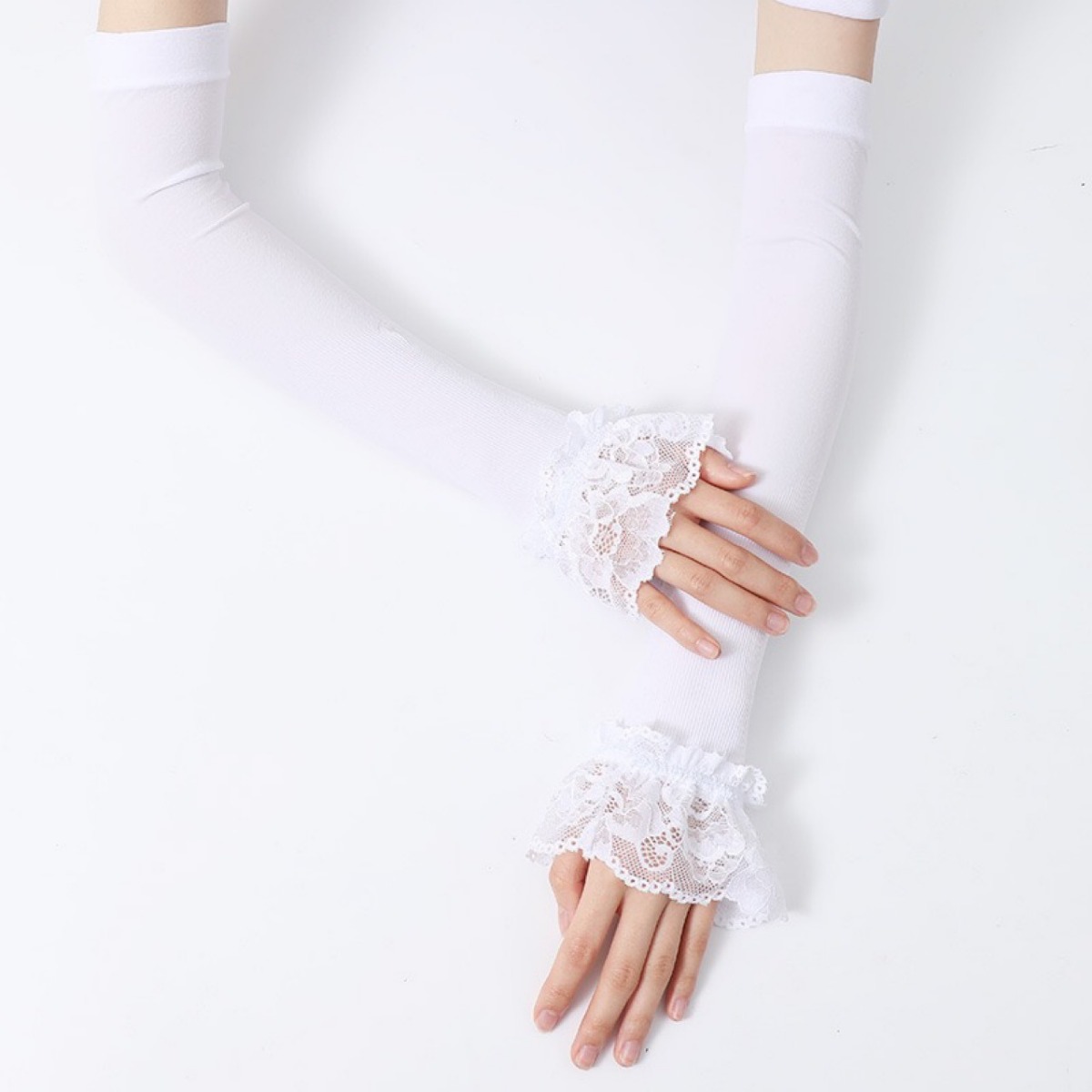 قفازات نسائية طويلة مرنة بدون  - مراجعة Fingerless Glove Knit وسعره