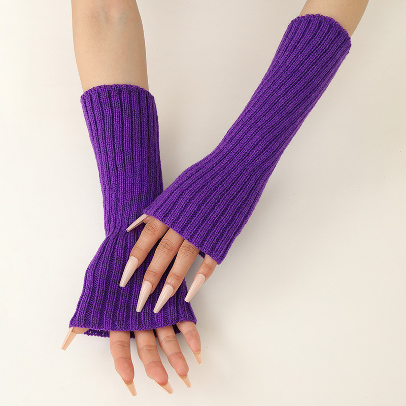 الفتيات الملونة الدافئة محبوك  - مراجعة Fingerless Glove Knit وسعره