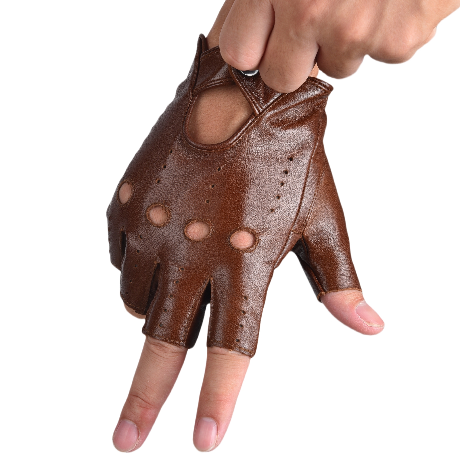 قفازات قيادة جلدية بدون أصابع  - مراجعة Leather Driving Glove وسعره