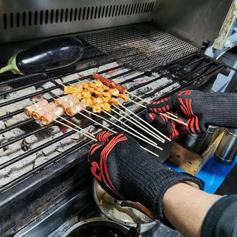 لهب عدم الانزلاق شواء قفازات ا - مراجعة Oven Mitt Silicone وسعره