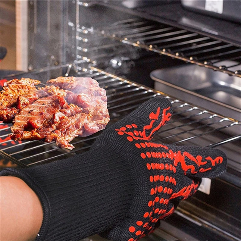 لهب عدم الانزلاق شواء قفازات ا - مراجعة Oven Mitt Silicone وسعره