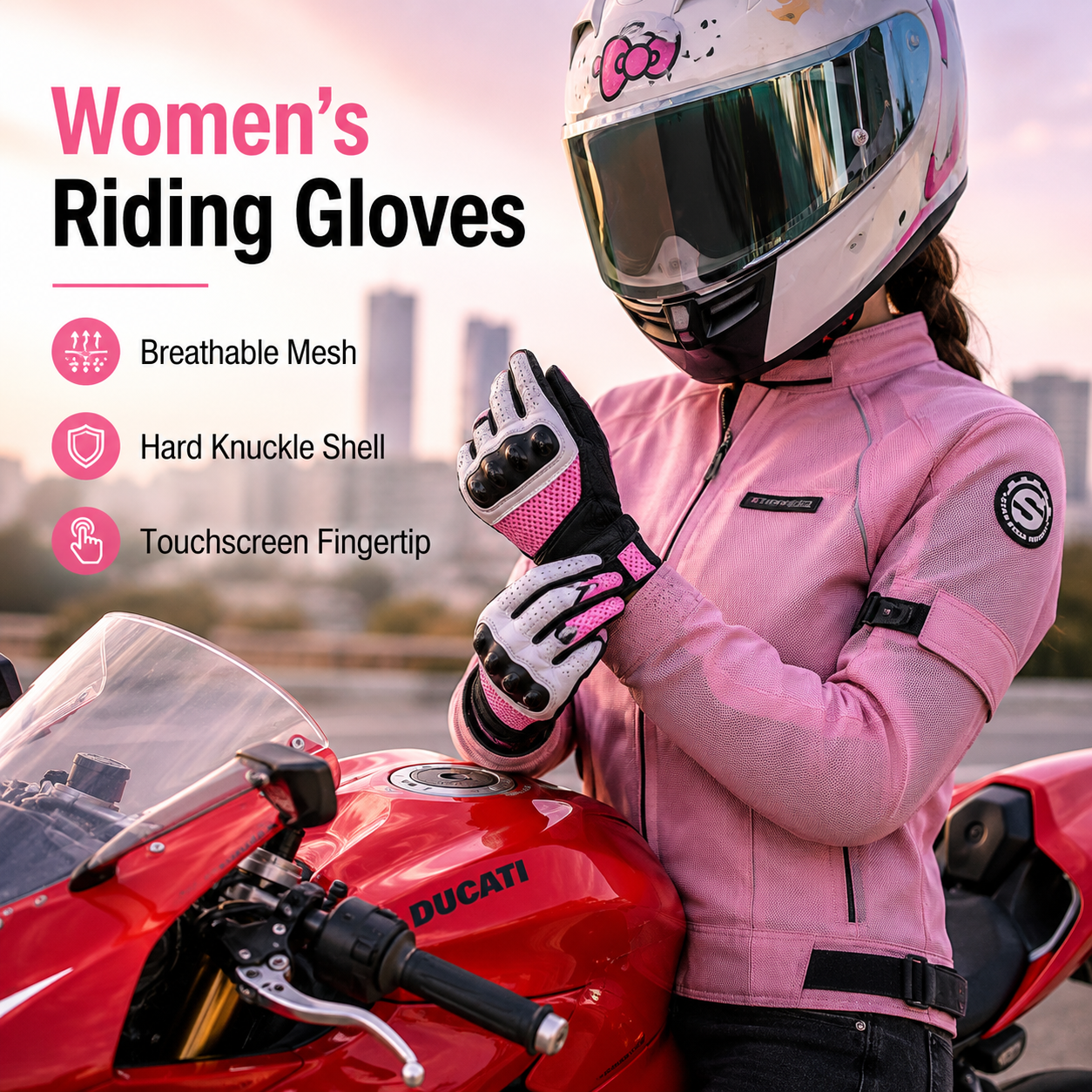 قفازات ركوب الدراجات النارية ل - مراجعة Motorcycle Glove Knuckle وسعره