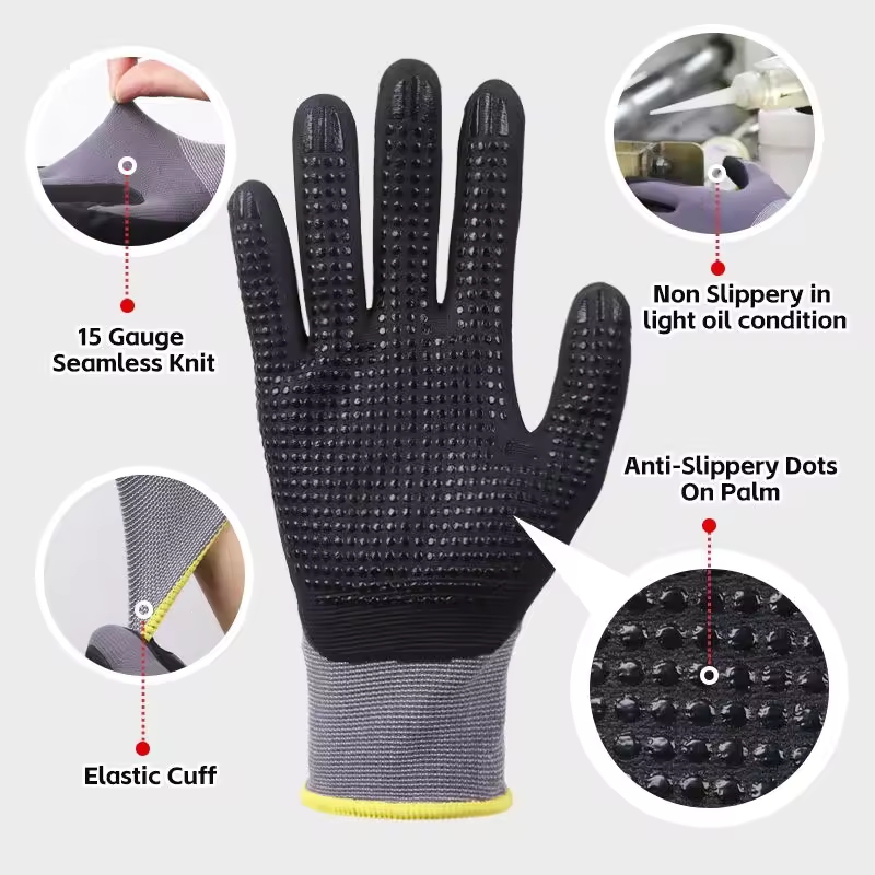 مايكرو رغوة قفازات العمل السلا - مراجعة Nitrile Mechanic Glove وسعره