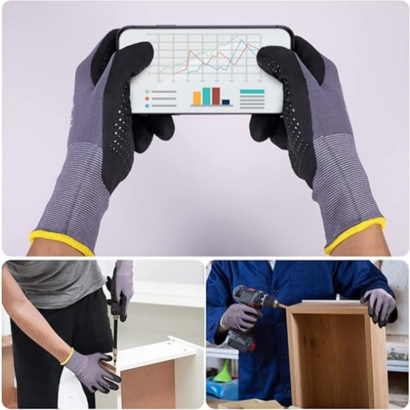 مايكرو رغوة قفازات العمل السلا - مراجعة Nitrile Mechanic Glove وسعره