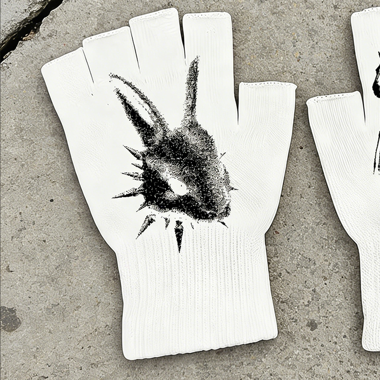 قفازات محبوكة بيضاء تتميز بنقو - مراجعة Fingerless Glove Knit وسعره