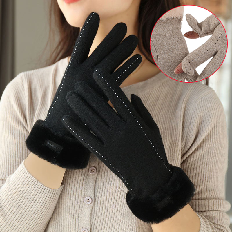 قفازات نسائية صوفية مبطنة بشاش - مراجعة Wool Glove Lined وسعره