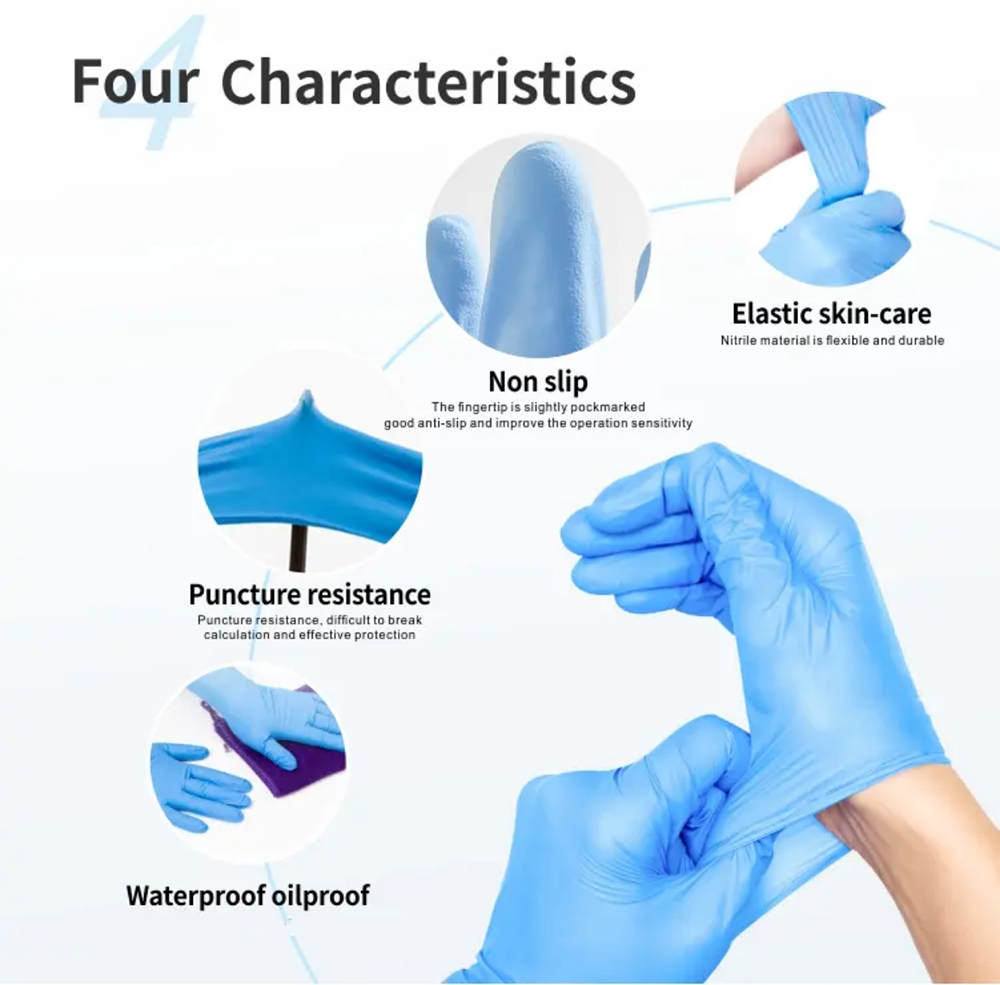 قفازات امتحان النتريل - قفازات - مراجعة Exam Glove Nitrile وسعره