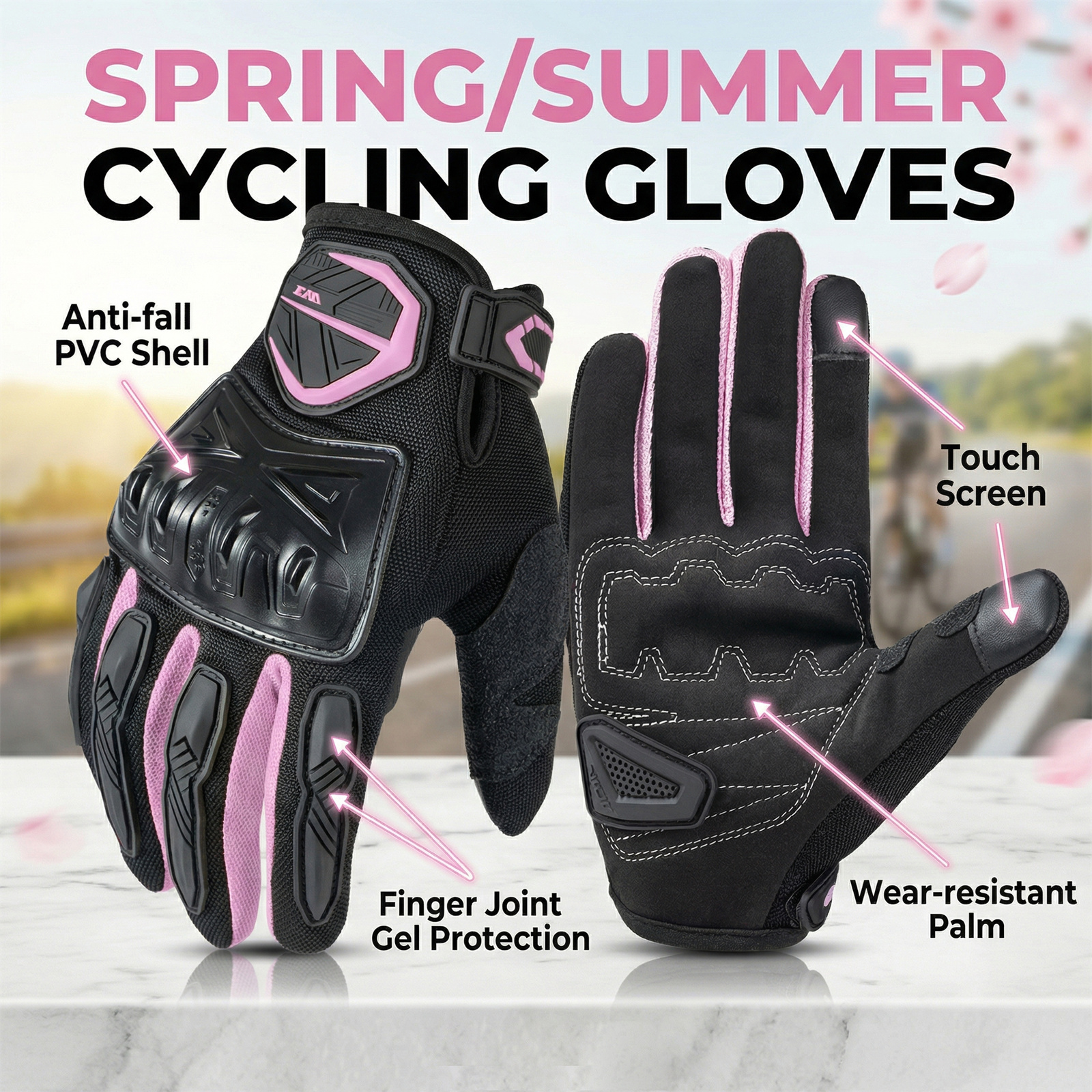 قفازات صيفية للدراجات النارية  - مراجعة Cycling Glove Padded وسعره