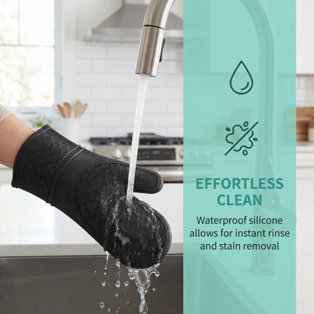 قفازات فرن من السيليكون الآمن  - مراجعة Oven Mitt Silicone وسعره